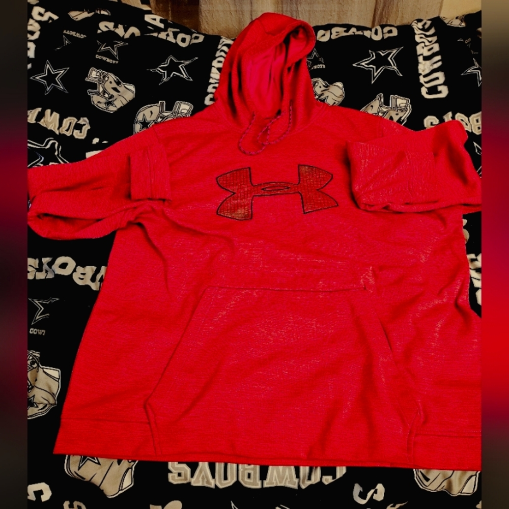 Under Armour Red Hoodie RED and BLACK XL